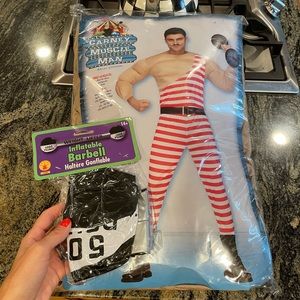 Mens carnie muscle man costume